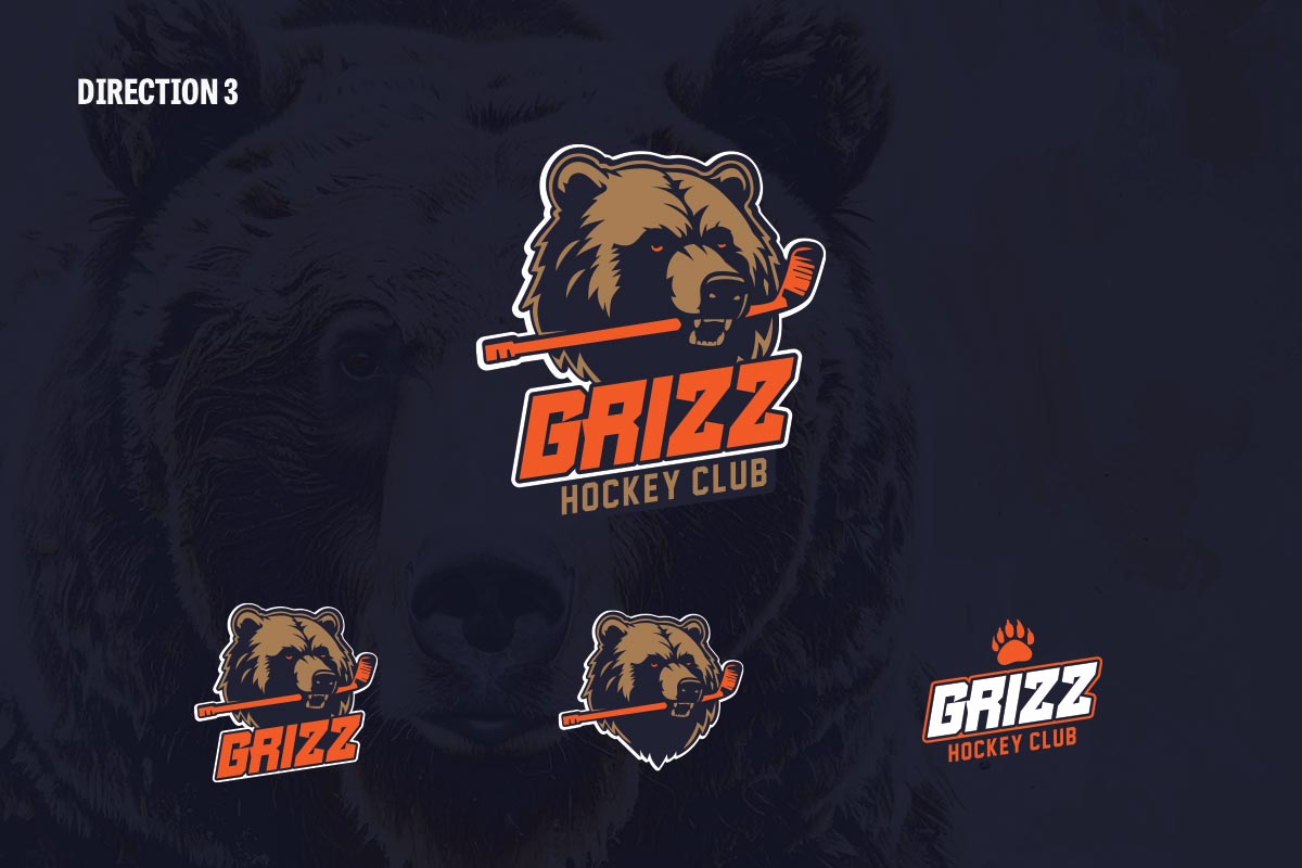 The Grizz Logo Design Direction 3 Presented to Client