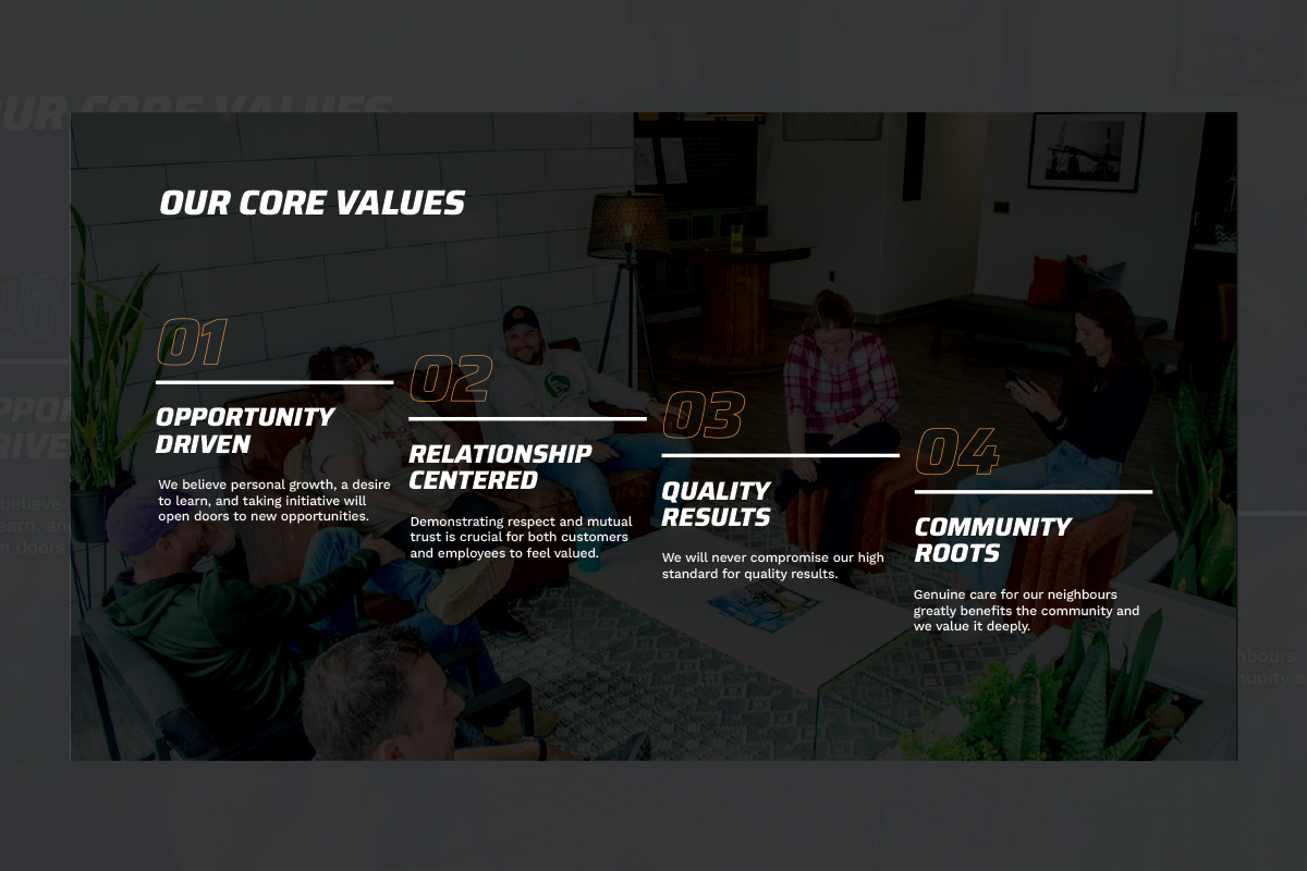 Tremblay Electric Core Services Section Visual with Typography Styling